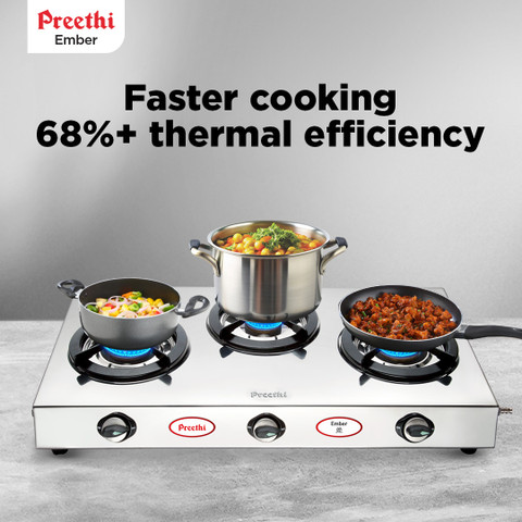 Ember Preethi Gas Stove Model Ember Preethi Gas PREETHI VALENTINO