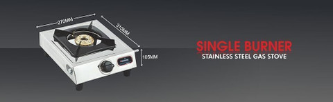 SUNSHINE Mini gas stove single Manual Ignition ISI Certified  Stainless Steel Manual Gas Stove