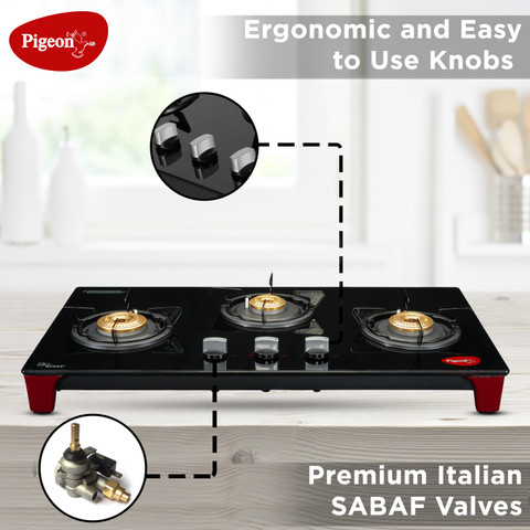 Pigeon gas stove Glass Automatic Gas Stove