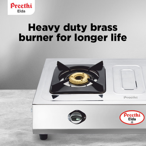 Preethi Blu Flame Elda Stainless Steel Manual Gas Stove Price in