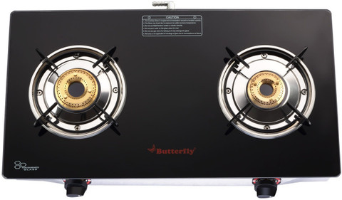 Butterfly Duo Plus 2B Glass Manual Gas Stove