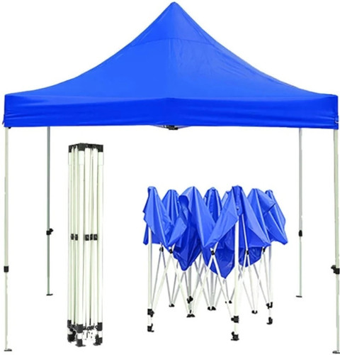 StandeePro 10X10 Feet Gazebo Canopy Tent Blue Metal Gazebo