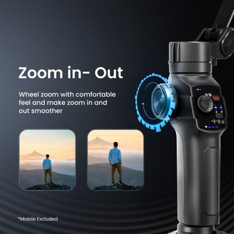 DIGITEK DSG 009F AI 3 Axis Smartphone Gimbal with Telescopic Extendable Rod & AI Tracker 3 Axis Gimbal for Mobile (300.0) - Image 4