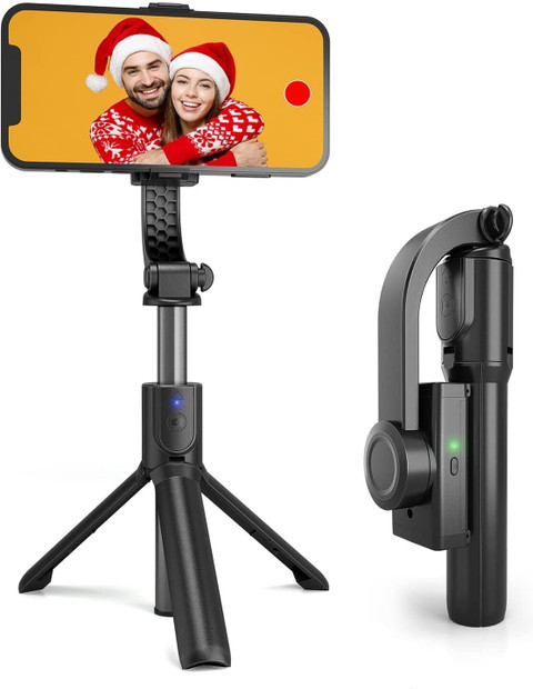 Hold up Gimbal Stabilizer for Smartphone Mobile Stabilizer Selfie Stick  Tripod with Wireless Remote 360° Automatic Rotation Bluetooth Selfie Stick