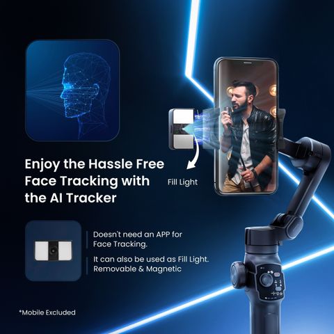 DIGITEK DSG 009F AI 3 Axis Smartphone Gimbal with Telescopic Extendable Rod & AI Tracker 3 Axis Gimbal for Mobile (300.0) - Image 5