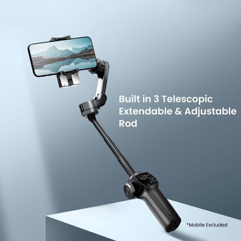 DIGITEK DSG 009F AI 3 Axis Smartphone Gimbal with Telescopic Extendable Rod & AI Tracker 3 Axis Gimbal for Mobile (300.0) - Image 3