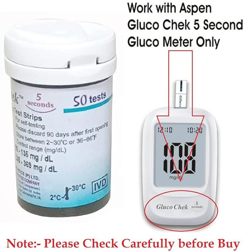 Cityhealth Gluco Chek 100's Strips -5 Second Blood Testing Strips ,No ...