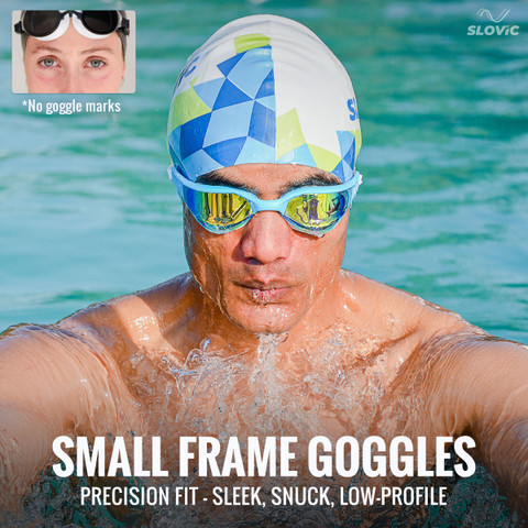 SLOVIC Swimming Goggles White and Blue Swimming Goggles Buy