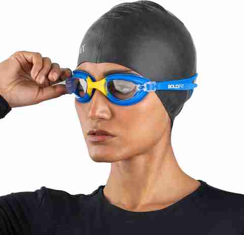 BOLDFIT Adult Swimming Goggles Men Women Airtight UV Adjustable Strap  Swimming Goggles