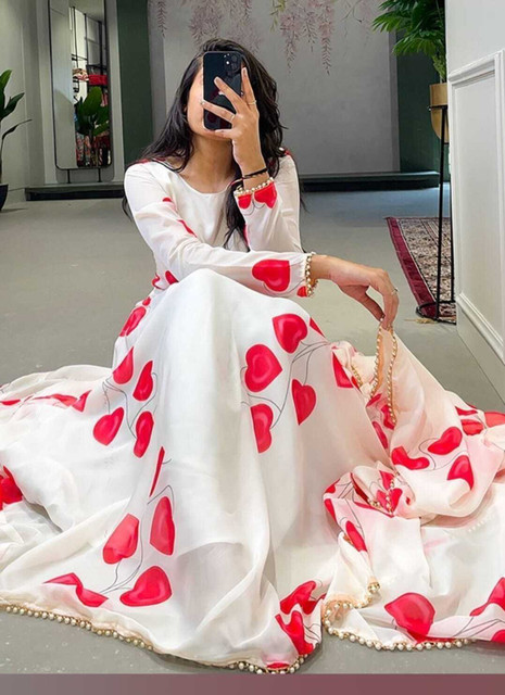 LookGold Women Gown White Maxi/Full Length Dress