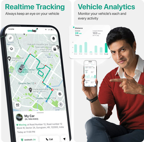 onelap LocoShield Wired- IP67 Waterproof GPS Tracker for Car, Bike