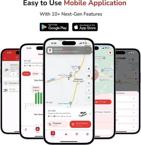 fleettrack Wired Tracker with Engine ON/Off alerts for Car, Bike, Truck ...