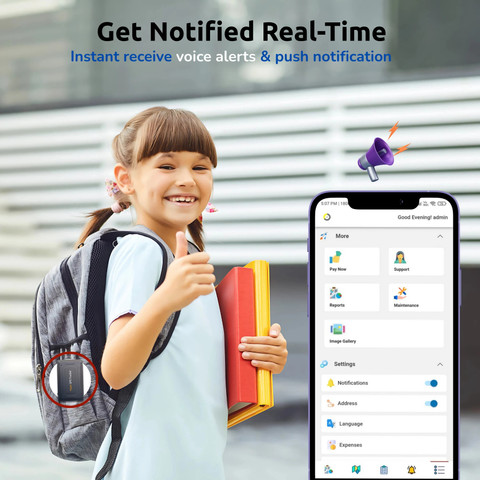 HypeGPSTracker Small Wireless GPS Tracker for Car, Bike, Kids School bag  with Voice Monitoring GPS Device