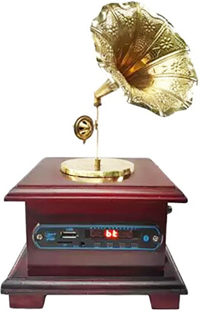 KAPER Bluetooth Music Playing Gramophone Speaker For Home Decor