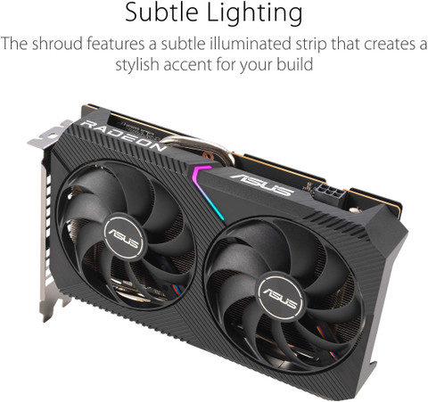 ASUS Dual RX 6500XT OC GDDR6 4 GB AMD Radeon Chipset 64 bit 2820