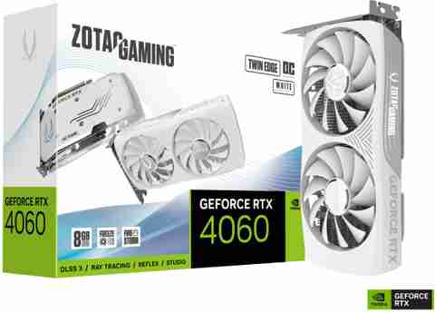 ZOTAC GEFORCE RTX 4060 TWIN EDGE OC White Edition GDDR6 8 GB