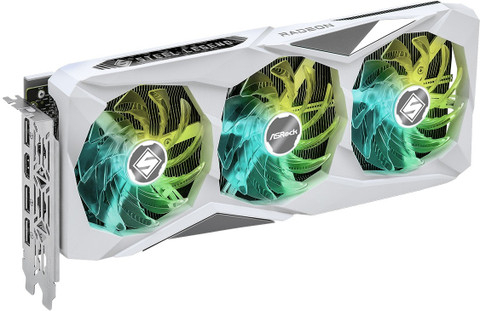 美品 ASRock Radeon RX 7600 XT SL16GB ASRock AMD Radeon RX 7600 XT Steel Legend 16GB OC 18 Gbps GDDR6