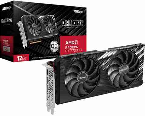 ASRock RX 7700 XT GDDR6 12 GB AMD Radeon Chipset 192 bit 2584 MHz ...