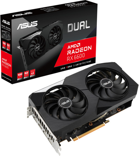 ASUS DUAL-RX6600-8G-V2/ DUAL-RX6600-8G-V3 GDDR6 8 GB AMD Radeon