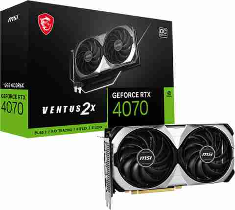 MSI GeForce RTX 4070 VENTUS 2X 12G OC GDDR6X 12 GB NVIDIA Chipset