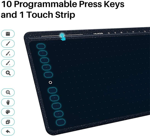 HUION HS611 Digital Pen 10 x inch Graphics Tablet Connectivity