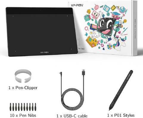 XP Pen Deco Fun S 8192 Levels Pressure Sensitivity x inch Graphics  Tablet Connectivity USB