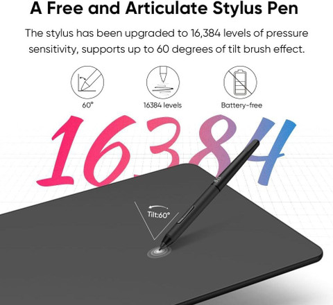 XP Pen Deco01 V2 and V3 8192 Levels of Pressure Sensitivity, Battery-Free  Passive Stylus 10 x inch Graphics Tablet Connectivity USB
