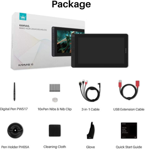 HUION Kamvas 13 Full Laminated Screen x inch Graphics