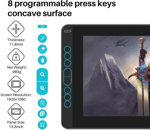 HUION Kamvas 13 Full Laminated Screen x inch Graphics