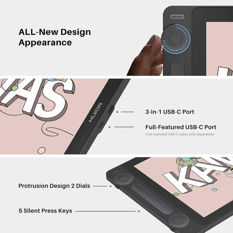 Pen Display Best Huion Tablet 2021 HUION GS1333 Kamvas 13 (Gen