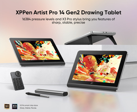 XP Pen Graphics Tablet Artist Pro 14 (Gen 2) Display 11.7 x 7.3