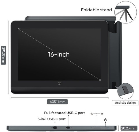 XP Pen Graphics Tablet Artist Pro 16 (Gen 2) Display 13.5 x 8.4