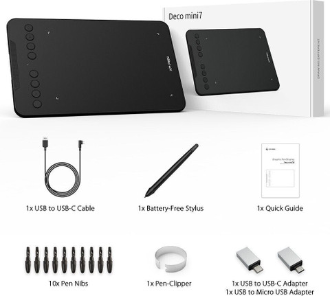 XP Pen Deco Mini7 V2 x inch Graphics Tablet Connectivity