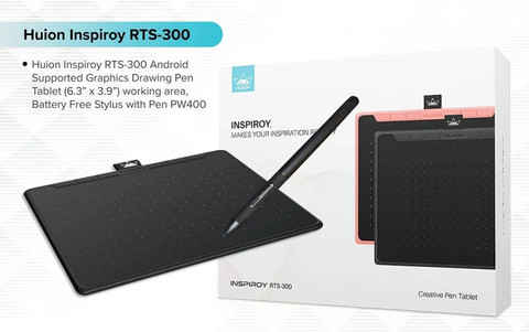 HUION RTS-300 Inspiroy Drawing Pen x inch Graphics Tablet