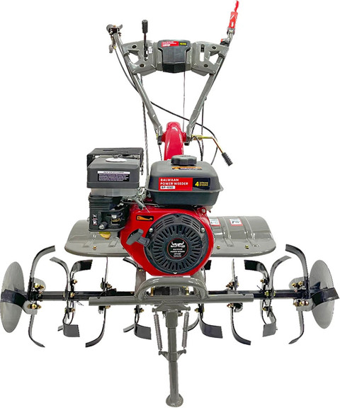 Balwaan Krishi BP-650 7HP Stroke Power Weeder Agriculture Power Tiller  for Weeding, 32-Blades Fuel Grass Trimmer