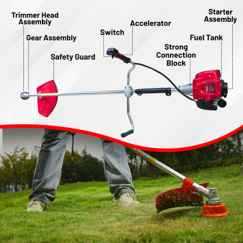 iBELL WINTECH PRO WT BC2884L Gasoline Brush Cutter – 4-Stroke, 36CC,  3000±200 RPM Fuel Grass Trimmer