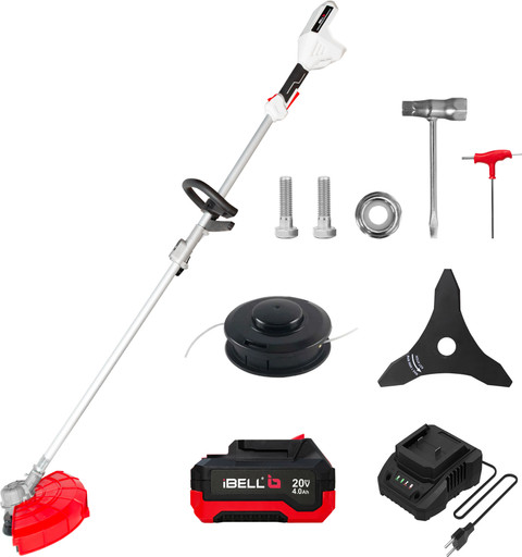 iBELL BB20-30 Cordless Brush Cutter 20V, BLDC Motor 6000 RPM,