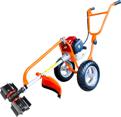 DVI 52cc Stroke Trolley Brush Cutter With F Type Attachment For  Graden/Agriculture Fuel Grass Trimmer