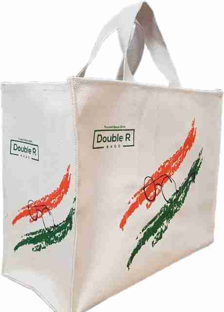 DOUBLE R BAGS Double R 100% Pure Cotton Canvas Tote Heavy Duty  Biodegradable Grocery/Shopping/Multipurpose Grocery Bag