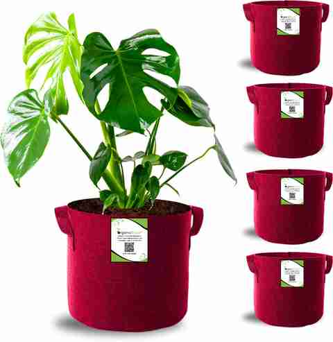 ORGANICBAZAR 9x9 Geo Grow Bags for Home Garden, Premium Geo Fabric