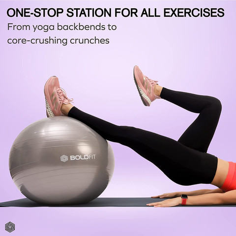 BOLDFIT Gym Ball 75 Cm Exercise Ball Yoga Ball Swiss Ball Pregnancy Ball  Balloon Workout Gym Ball - Main Image