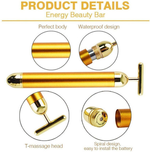 SHUBONIK 24k Gold Energy Beauty Bar Electric Vibration Facial Massager -  Price in India, Buy SHUBONIK 24k Gold Energy Beauty Bar Electric Vibration  Facial Massager Online In India, Reviews, Ratings & Features |