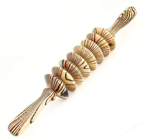 Kruvad Hand Roller Massager, Wooden Massage Waist Thigh, Full Body