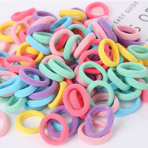 Snowpearl Soft Tiny Small Elastic Rubber Bands for Girls Kids
