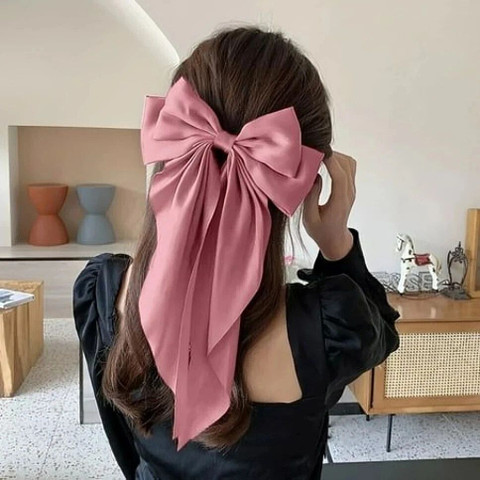 FilterFashion Bow Hair Clip/ Hair Ribbon For Women And Girls Made