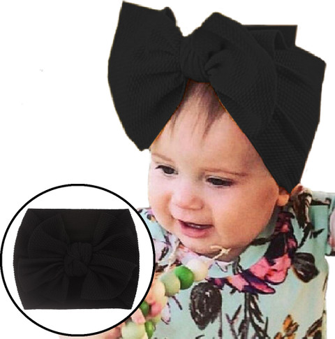BABYMOON Textured Bow Stretchable Hairband For Baby Girl Hair Accessories  Girl Headband Hair Band