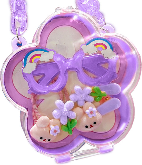 BABYMOON Baby Girl Gift Box Sunglasses, Baby Girl Hair Clips, Rubber Band  Set of Hair Accessory Set