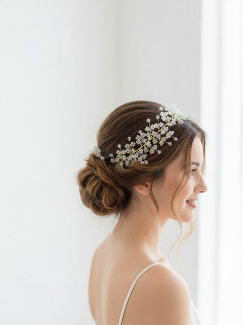 Wedding Headpiece Hair Brooch For Wedding Bridal Hair Accessories: Pins, Tiaras Headbands Pronovias