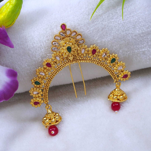 sharneshwar Ambada Juda Pin/ Hair Brooch with Jhumki Wedding