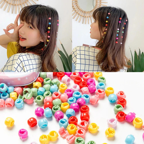 Myra Collection Pack of 50 Pcs Beads Clips Mini Hair Clips Small